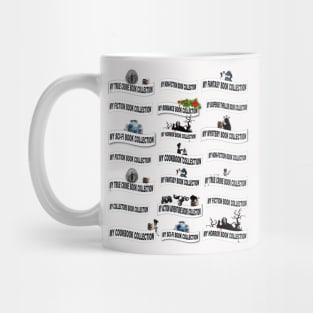 Book Lovers Book Labels Mug